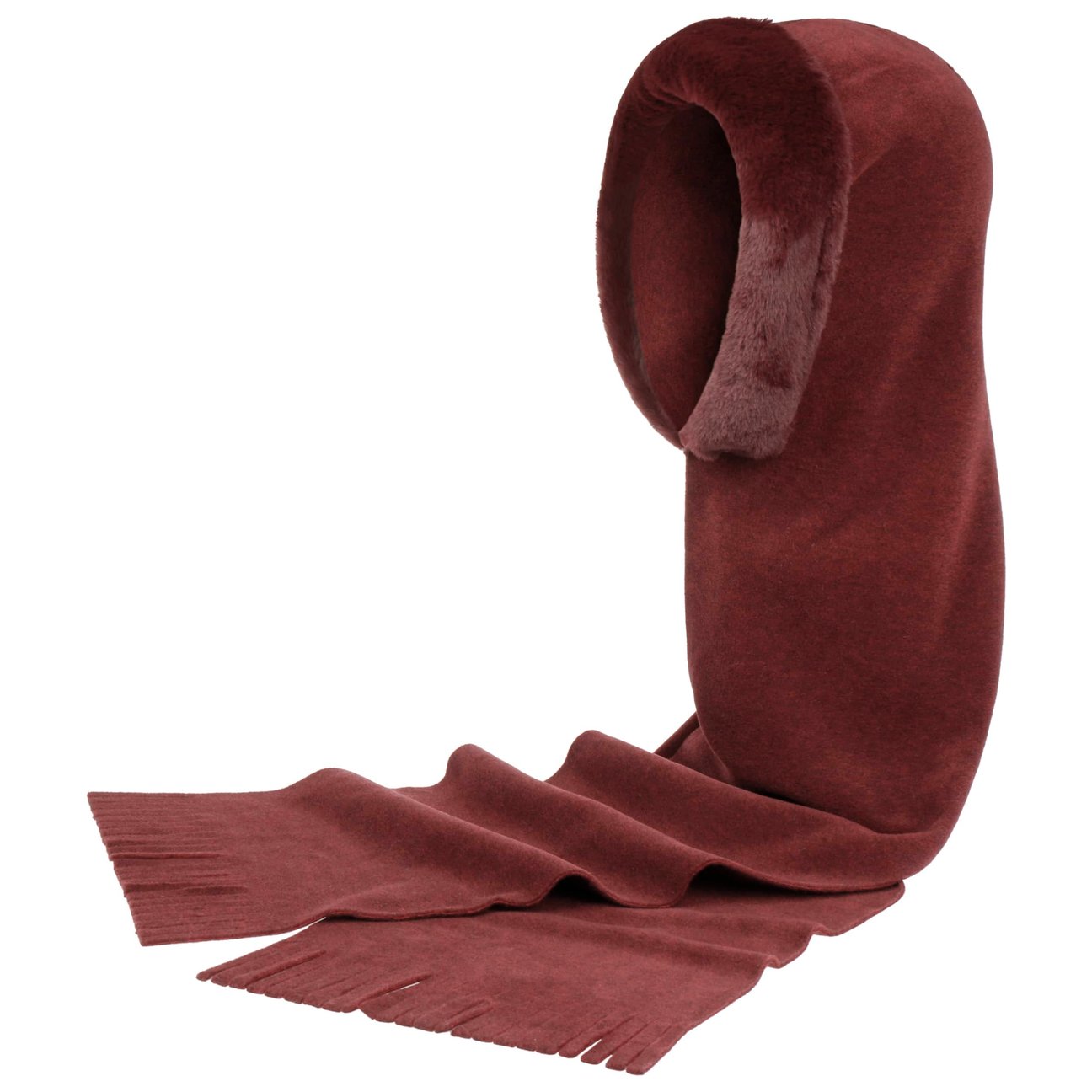 Écharpe à Capuche En Peluche Pour Enfant - Cache-Cou 3 En 1 Hiver - Taille 31 Cm - Marron - Pour 3 à 15 Ans