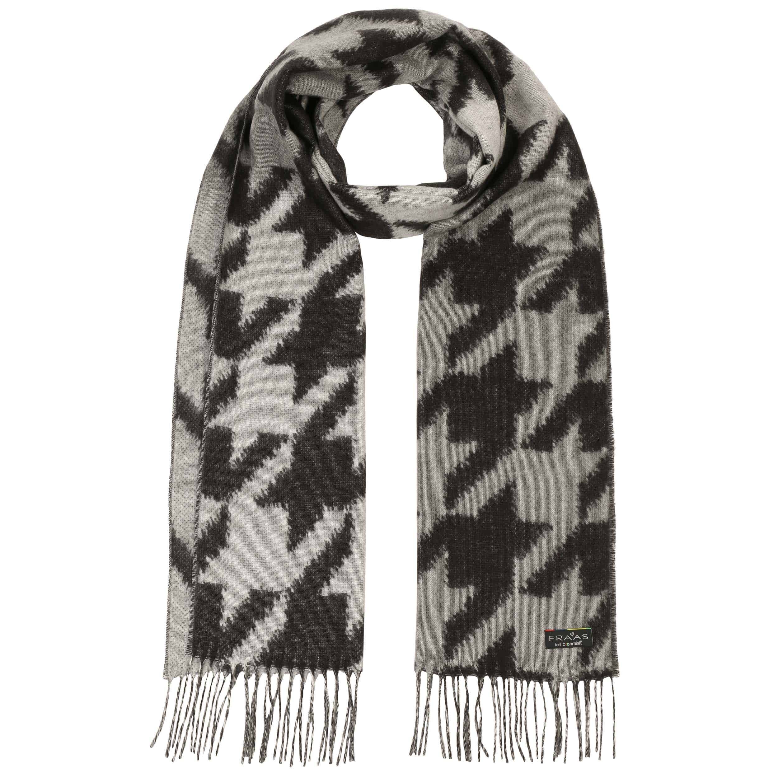 Sciarpa Lunga FRAAS Cashmink Con Fantasia Pied-de-poule – Morbida Come Il Cashmere, Ipoallergenica – Prodotta In Germania (35x200 Cm)