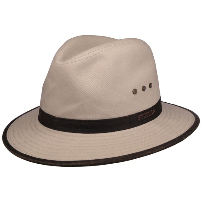 Chapeau Stetson Ava Coton Anti-UV - Unisexe - Bords 6 Cm - Protection UV 40 - Pour Voyage, été