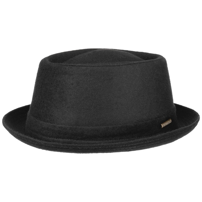 Chapeau Pork Pie Stetson - Laine De Feutre - Made In Italy - Unisexe - Teflon Imperméable