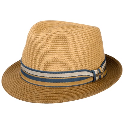 Chapeau En Paille Stetson Pork Pie - Unisexe Avec Protection UV - 3,4cm Bord, 10,2cm Hauteur