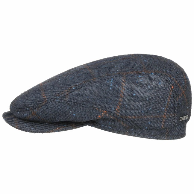Casquette Plate Stetson En Soie Et Laine - Fabriquée En Allemagne - Style Tweed, Doublure Coton - Pour Homme