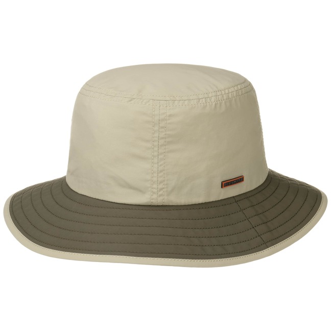 Stetson Chapeau Bucket Twill Chino Homme - Été Coton Avec Bandeau Cuir Et Protection UV