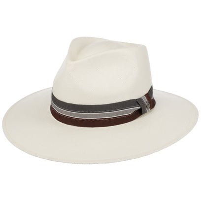 Chapeau Fedora En Lin Homme Lierys - Style Porkpie, Bord 4cm, Fabriqué En Italie, Printemps-Été