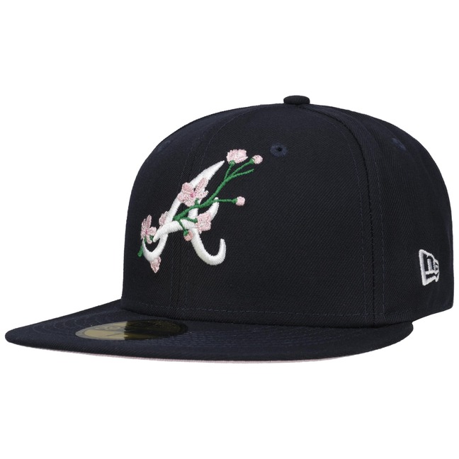 New Era Atlanta Braves Cap 59Fifty Basecap Baseball Fitted Kappe MLB Schwarz - 7 1/4-58cm (L