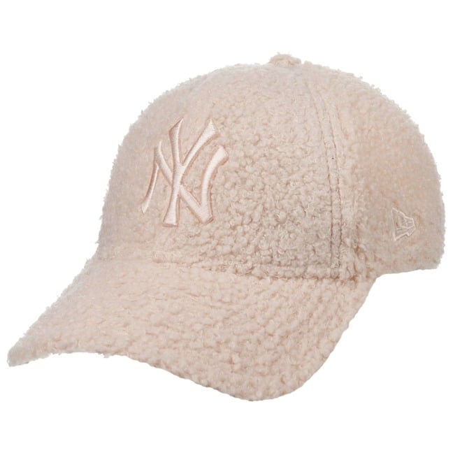 New Era 9Forty Sherpa NY Yankees - Casquette Femme Borg Noir Ultra Confortable Et Tendance