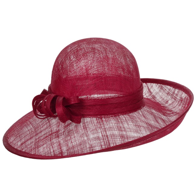 Chapeau Bob Seeberger Femme - Tissu Imperméable, Bord 6 Cm - Pour Pêche, Plein Air, Pluie (rouge)