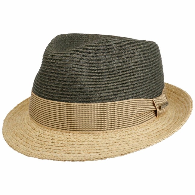 Stetson Chapeau Raphia Twotone Traveller Homme - Chapeau Paille Été Respirant