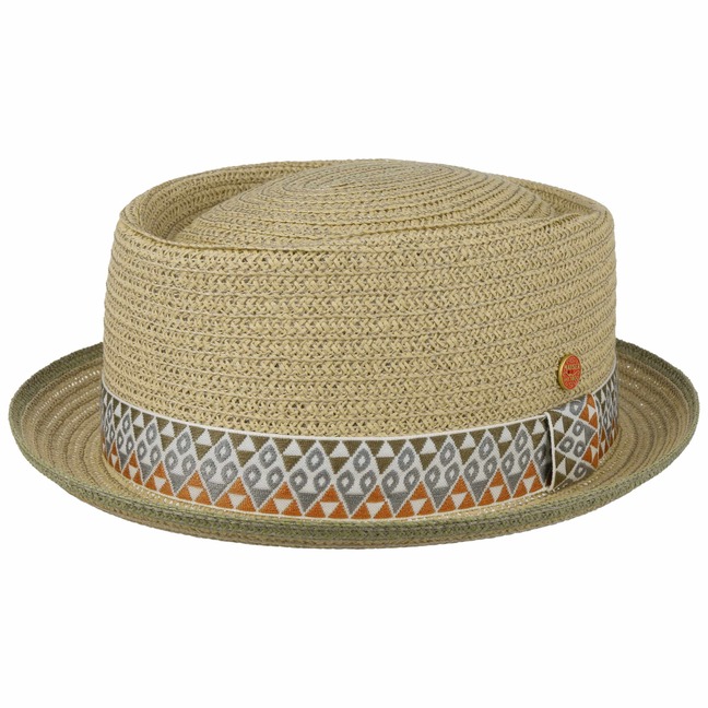 Chapeau Pork Pie En Paille Lipodo - Made In Italy, Bord 3.5cm, Taille Unique