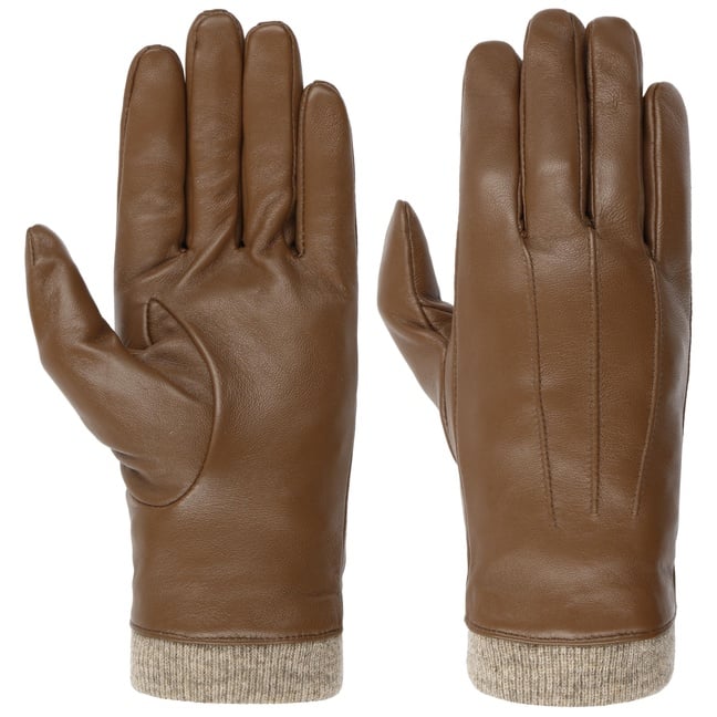 Gants Tactiles Navaris En Nappa-cuir D'agneau Et Cachemire - Taille L - Noir - Neuf Avec étiquettes