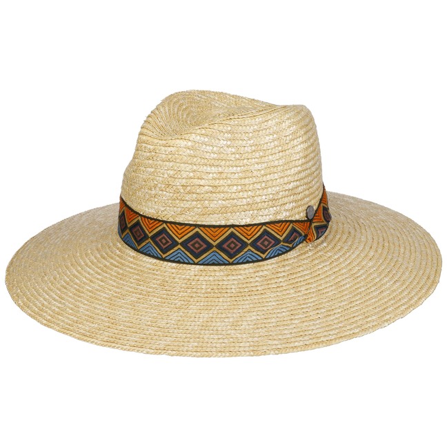 Lierys Chapeau De Paille Traveller - Chapeau D'Été Léger Avec Bandeau Cuir - Protection Solaire