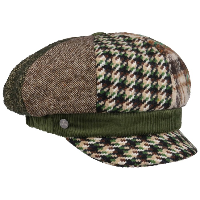 Lierys Casquette Gavroche Cosiella Patchwork Femme - Made In Italy Laine Automne Hiver