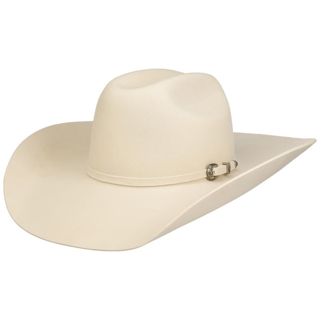Chapeau De Cowboy Bailey Colt 100% Laine - Taille 6 3/4, Boucle En Argent Sterling, Fabriqué Aux USA