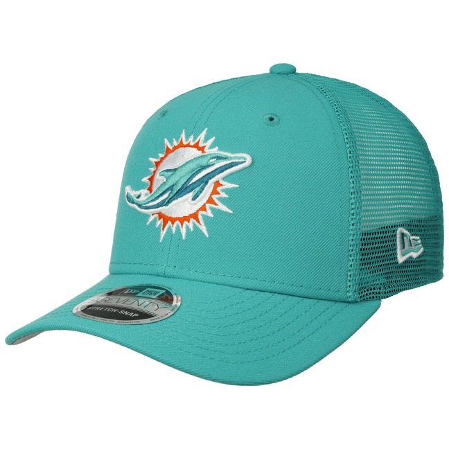Casquette plate bleue snapback 9FIFTY Sideline Miami Dolphins NFL New