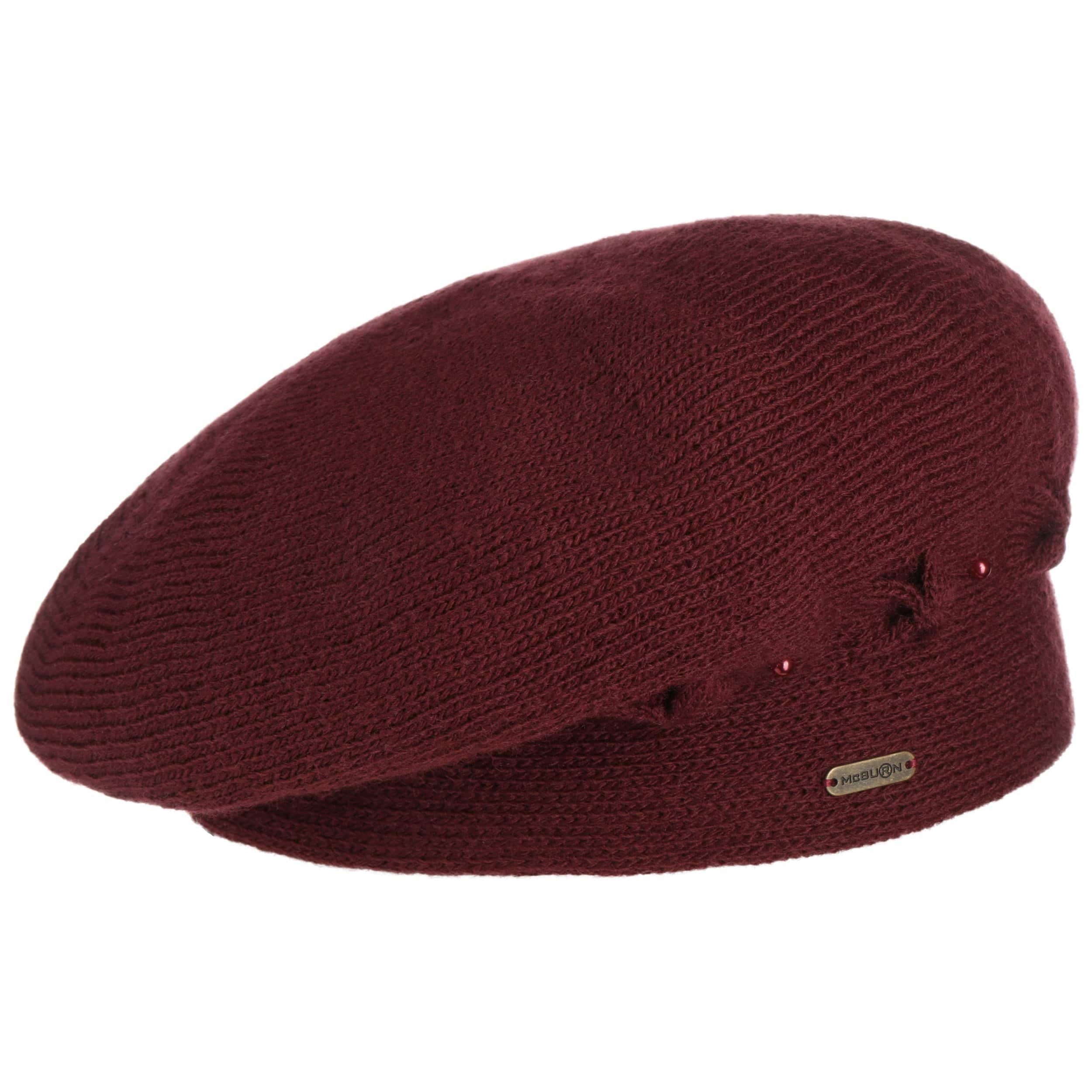 Béret Basque Unisexe Adulte - Chapeau De Cuisine, Restauration, Serveur - Taille Unique, Rouge Foncé, En Coton - Pour Professionnels Ou Déguisement