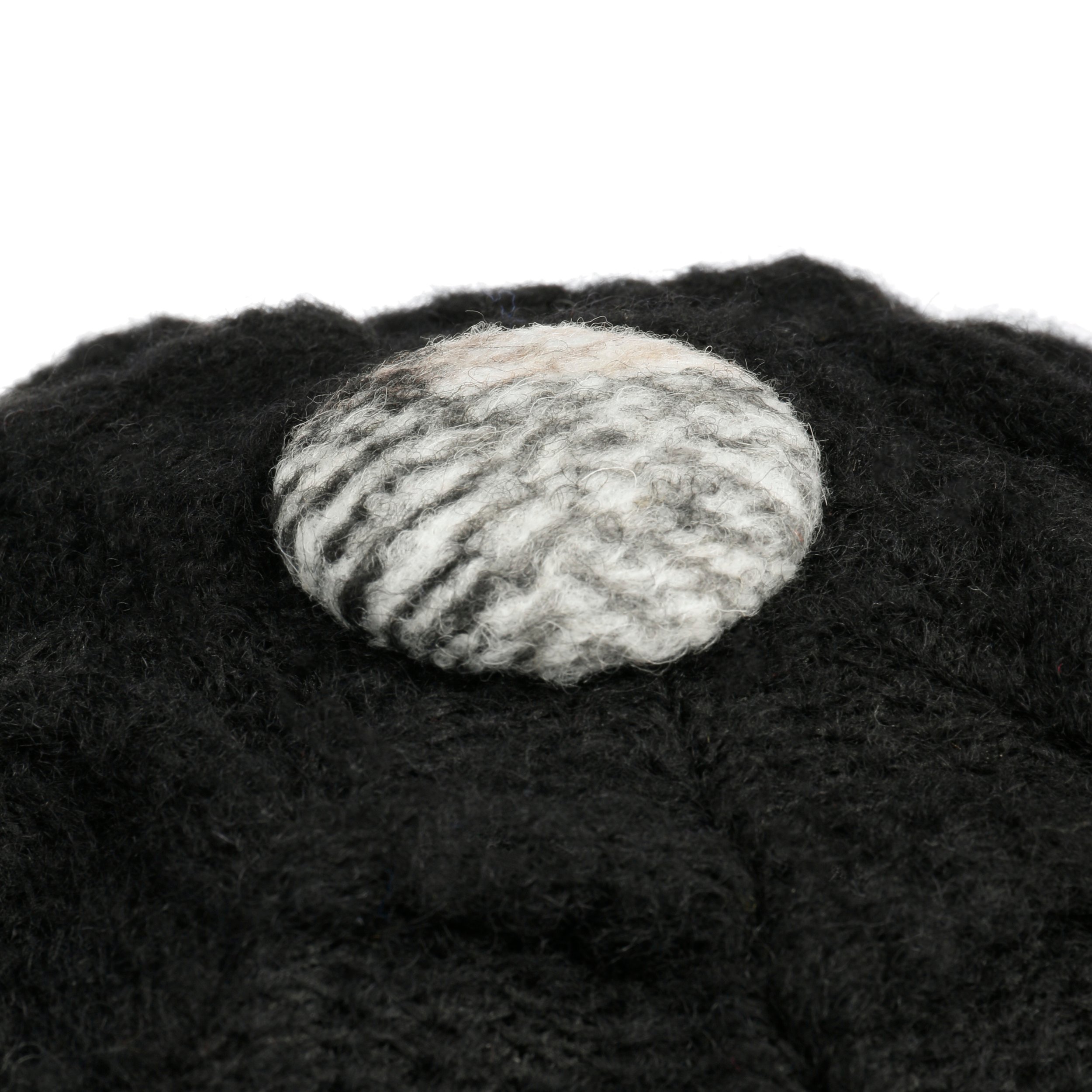 Béret Basque Femme Avec Perle - Style Français Élégant, Polyester, Taille Unique