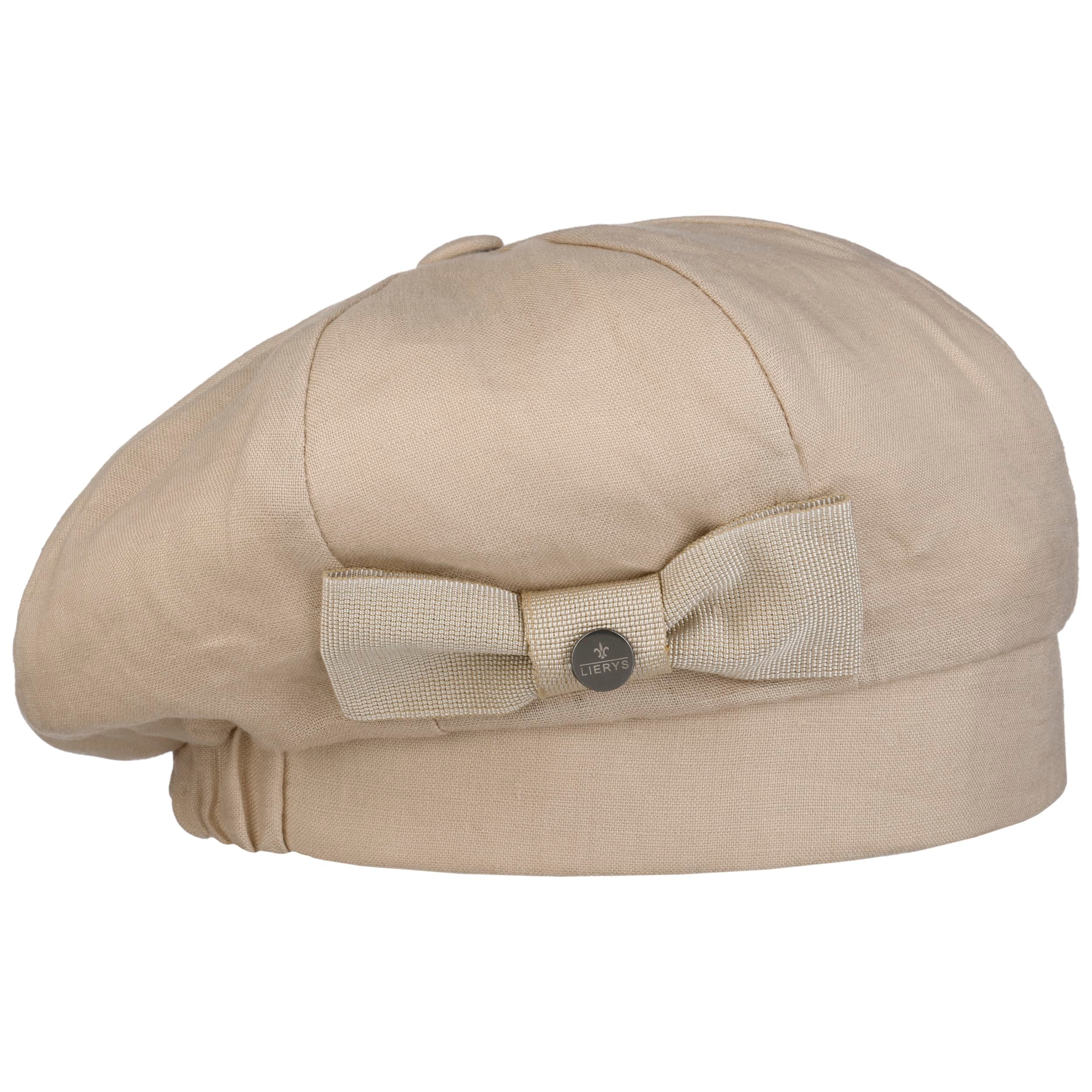 Béret Bebe Femme Beige Doré Avec Nœud Ruban – Élégance Chic
