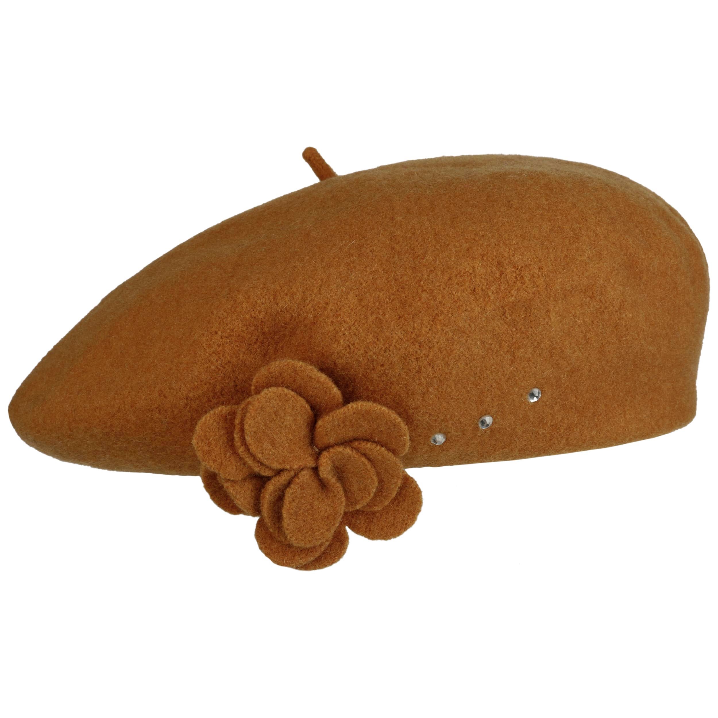 Béret En Laine Personnalisé Pour Femme - Broderie Nom Et Fleur, Style Vintage, Cadeau Anniversaire Chic