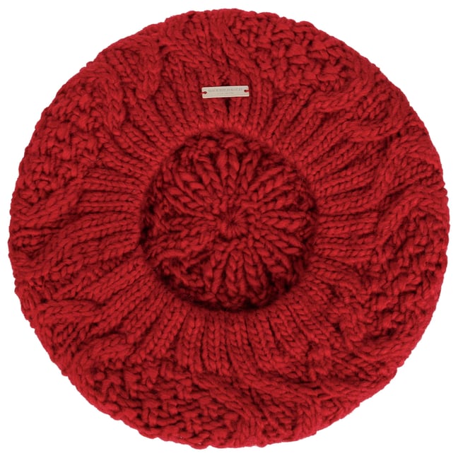 Béret Seeberger Classique Pour Femme - Tricoté, Mélange Laine, Taille Unique (54-59 Cm), Style Français