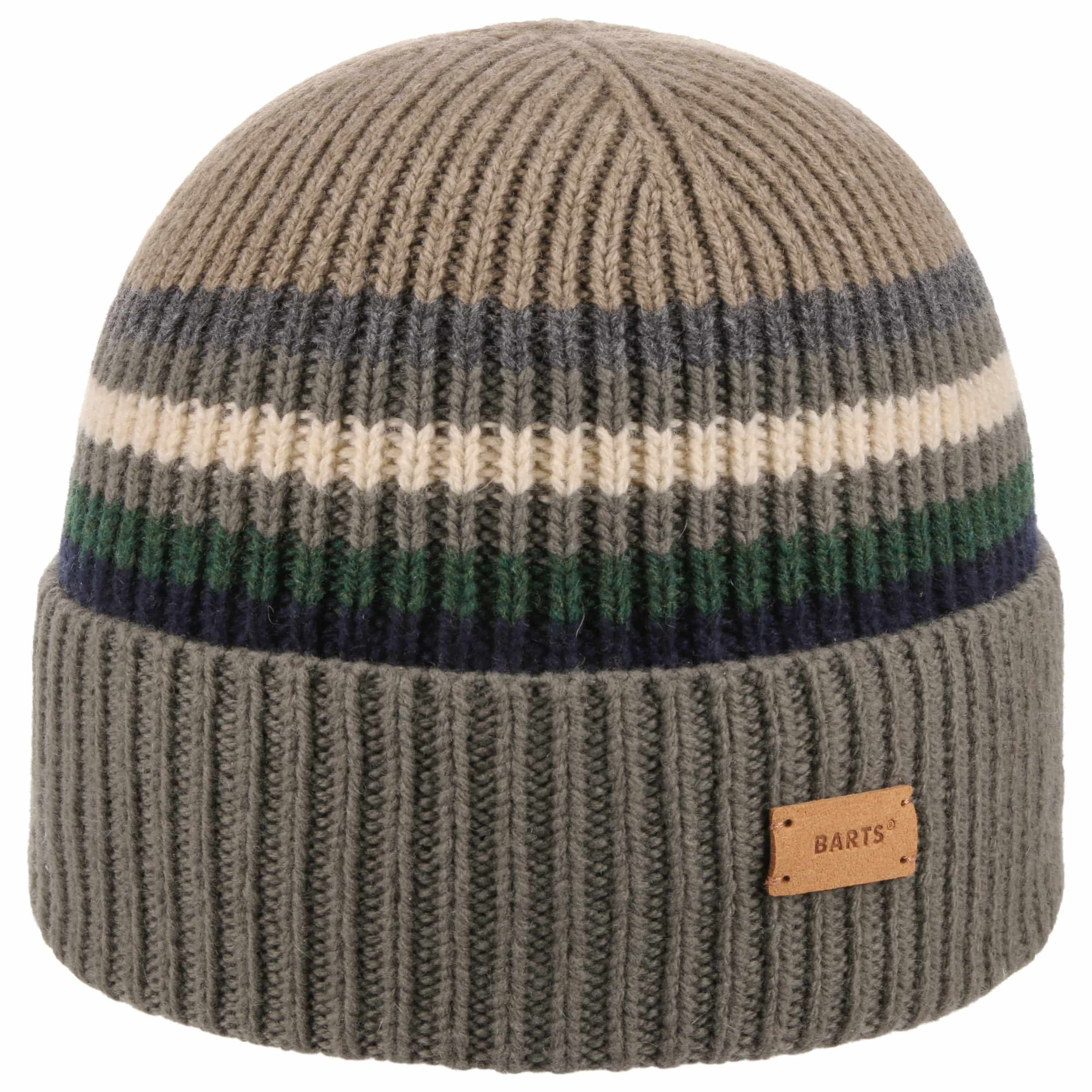 Pabst Bonnet en tricot à revers avec ruban bleu avec logo Bière, noir, taille unique, Noir/blanc, Taille unique