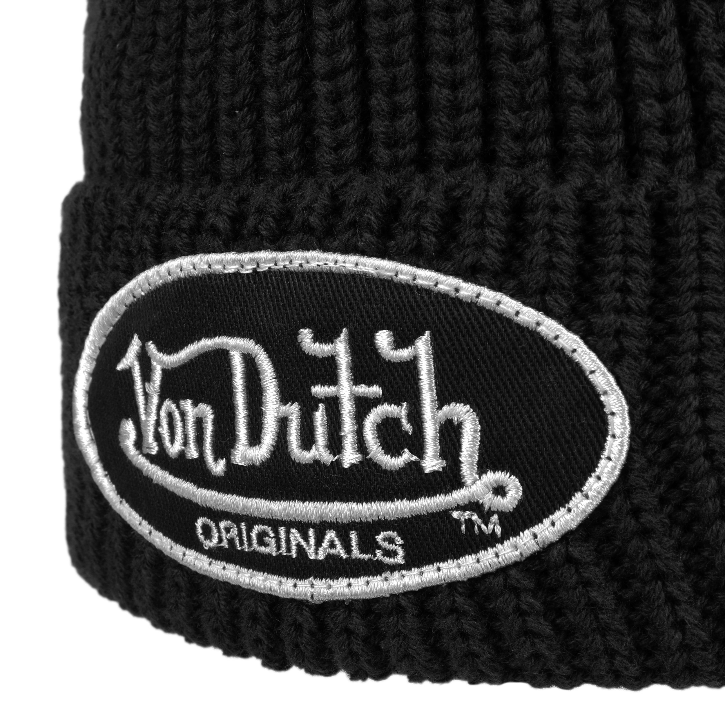 Bonnet Von Dutch Brodé Noir - Taille Unique - Neuf Sous Emballage - Style Moto