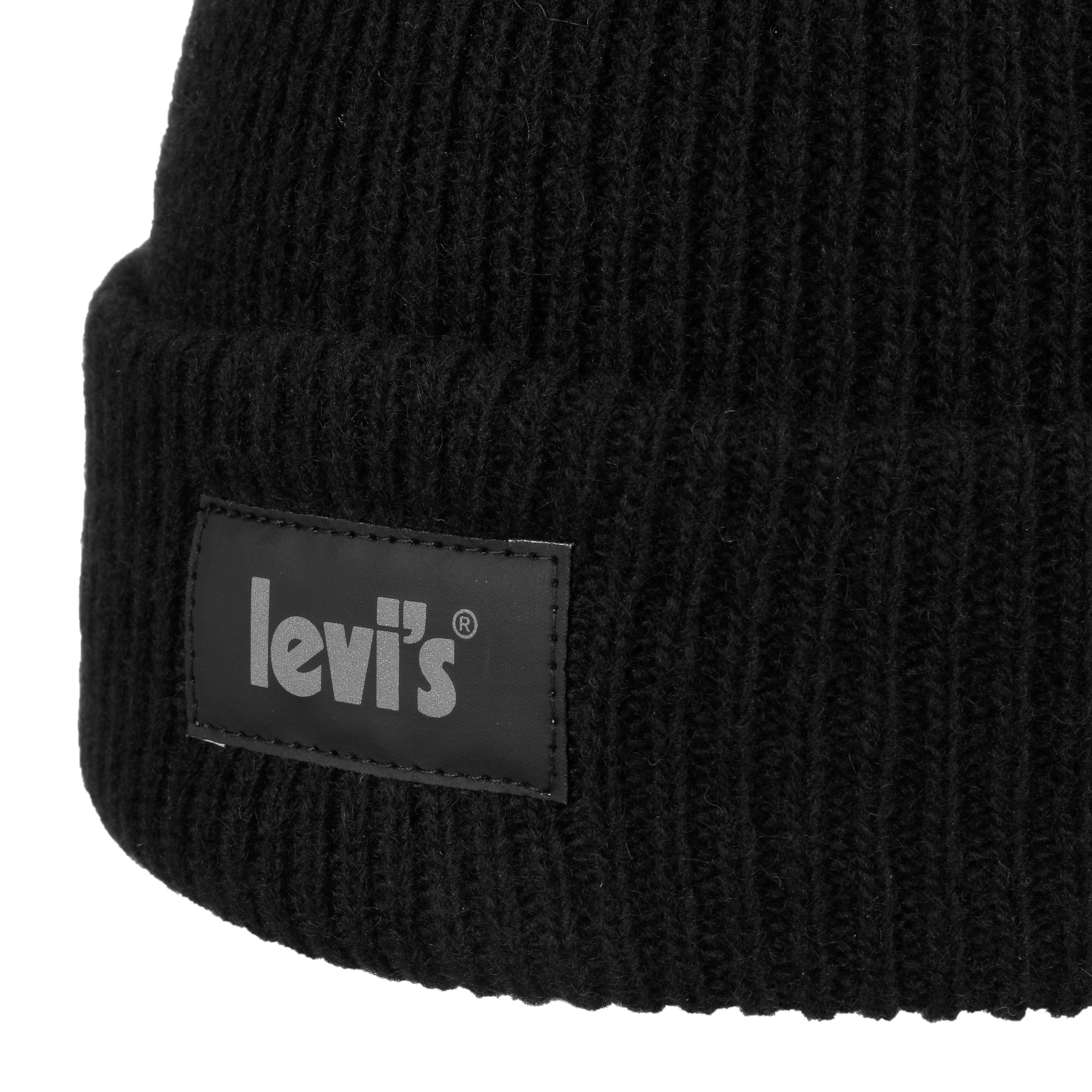 LEVIS Bonnet de couleur noir en soldes pas cher 2246166-noir00 - Modz