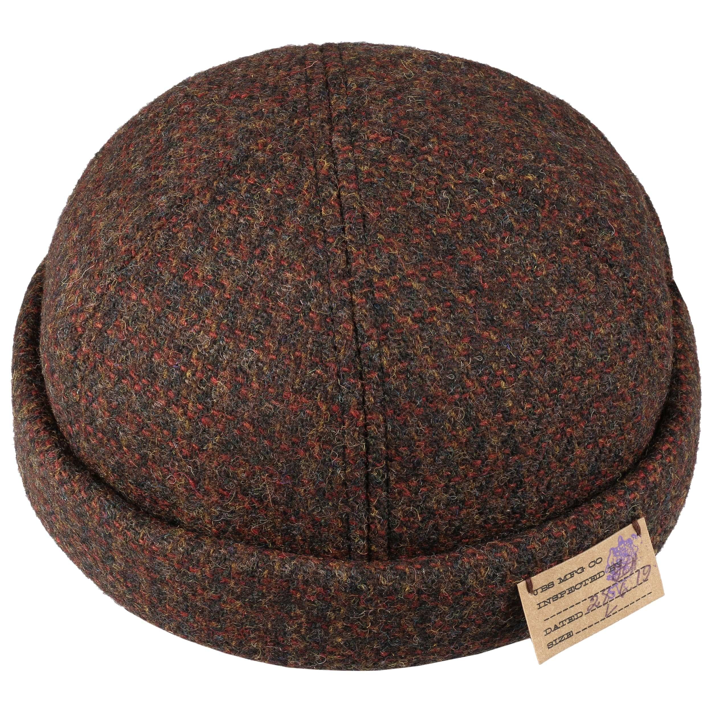 Bonnet Docker Harris Tweed Sterkowski - Fait Main En Pologne, 100% Laine, Unisexe