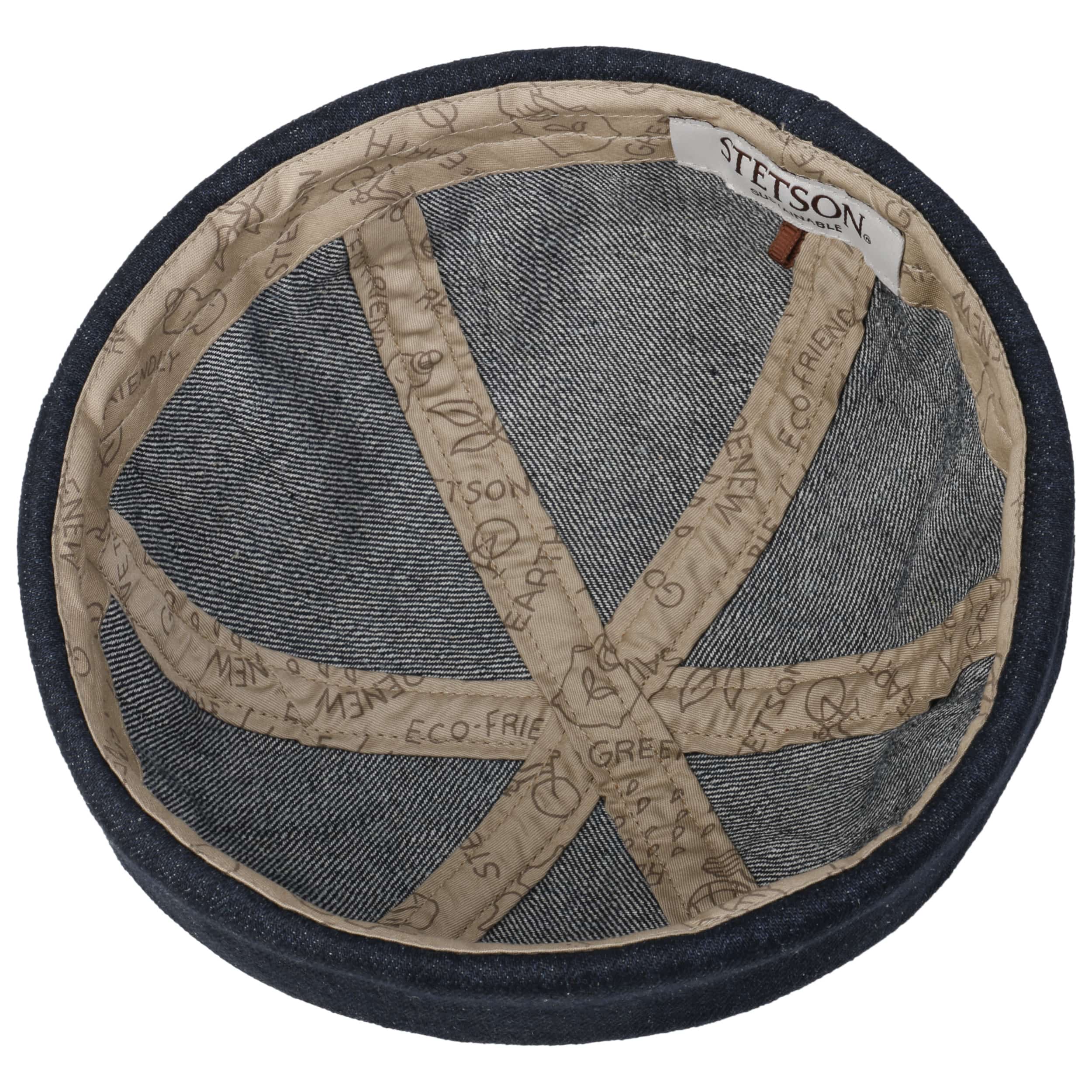 Stetson Bonnet Docker Contrast Stitch Denim Homme - Made In The EU Casquette Skull Style Avec Revers, Bonnets Docker, Été Printemps-été - XL (60-61 Cm) Denim