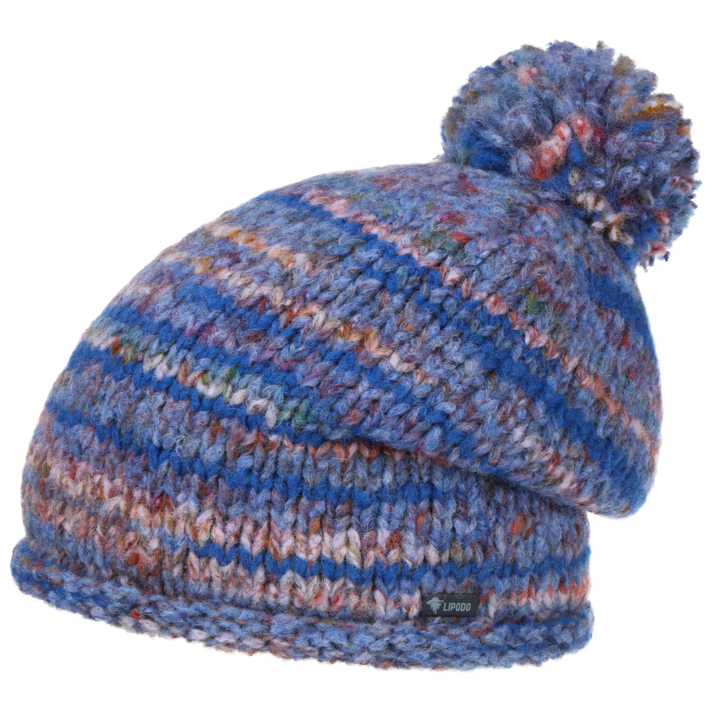 Chapeau d'hiver pour enfants avec pompon - Turquoise XJAGD