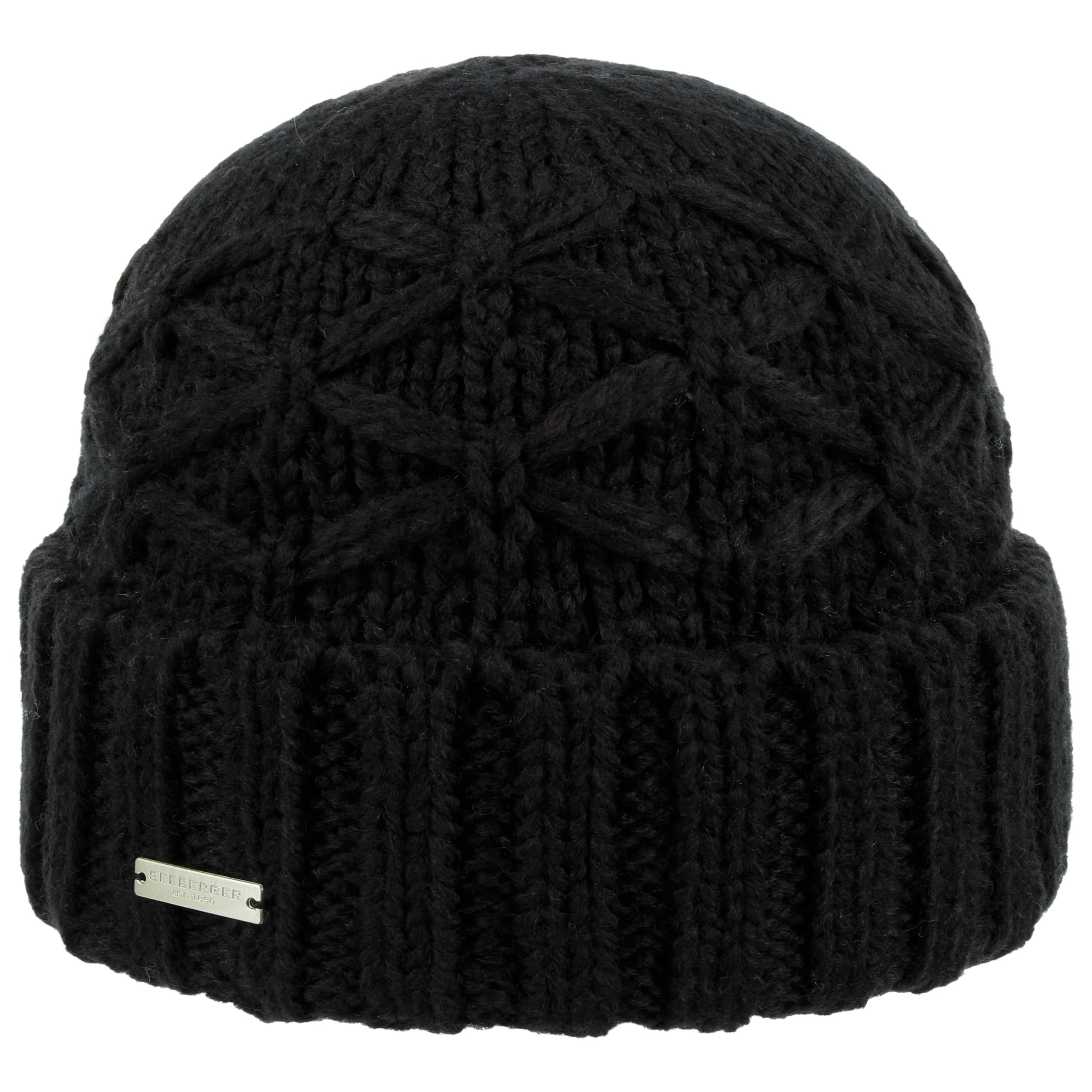 Bonnet Noir Fast Life à Revers - Taille Unique Homme - Acrylique