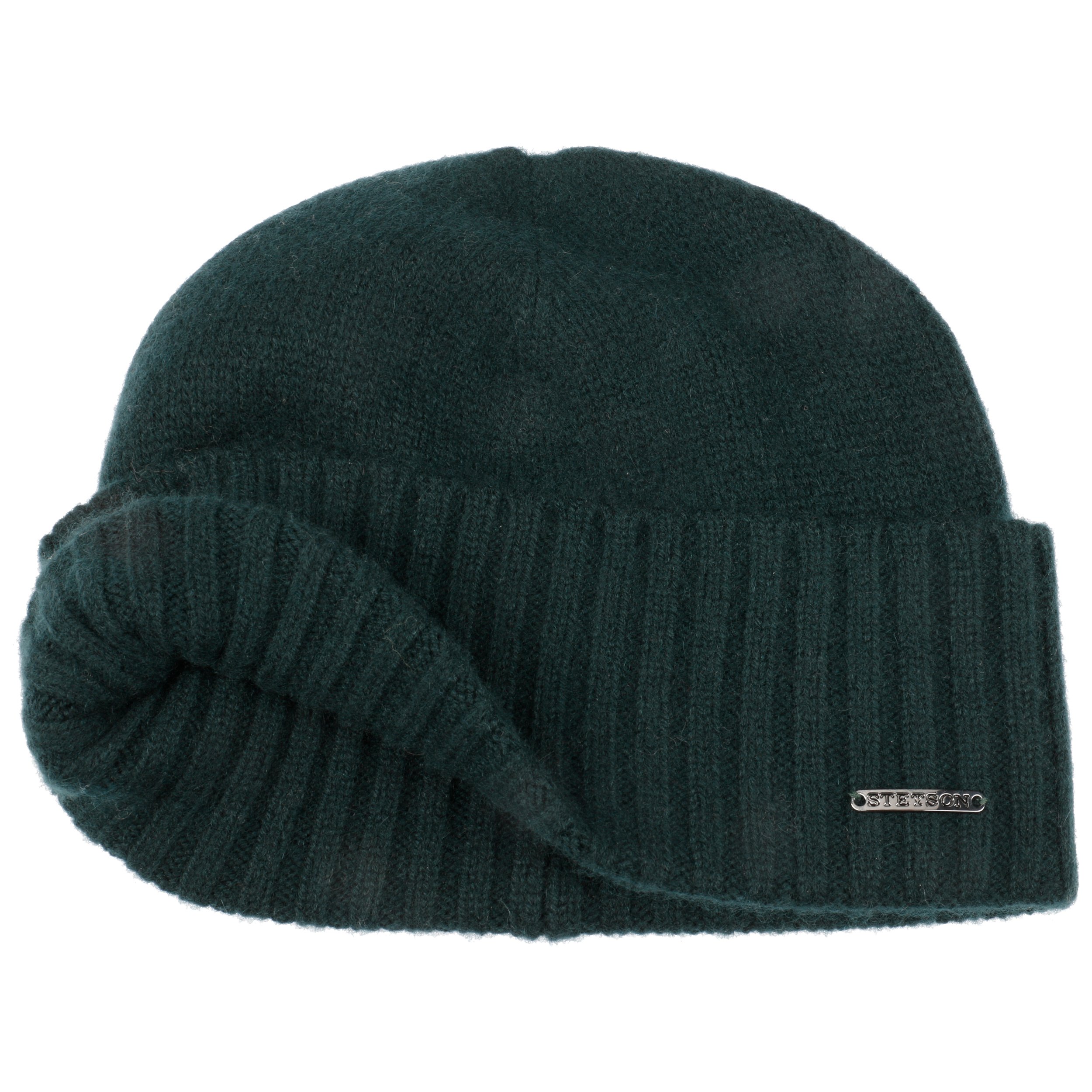 Stetson Bonnet Docker Cotton Melange Homme - Casquette Style avec Revers, Bonnets Hiver Automne Printemps Ete Printemps-ete - S (54-55 cm) Gris Clair