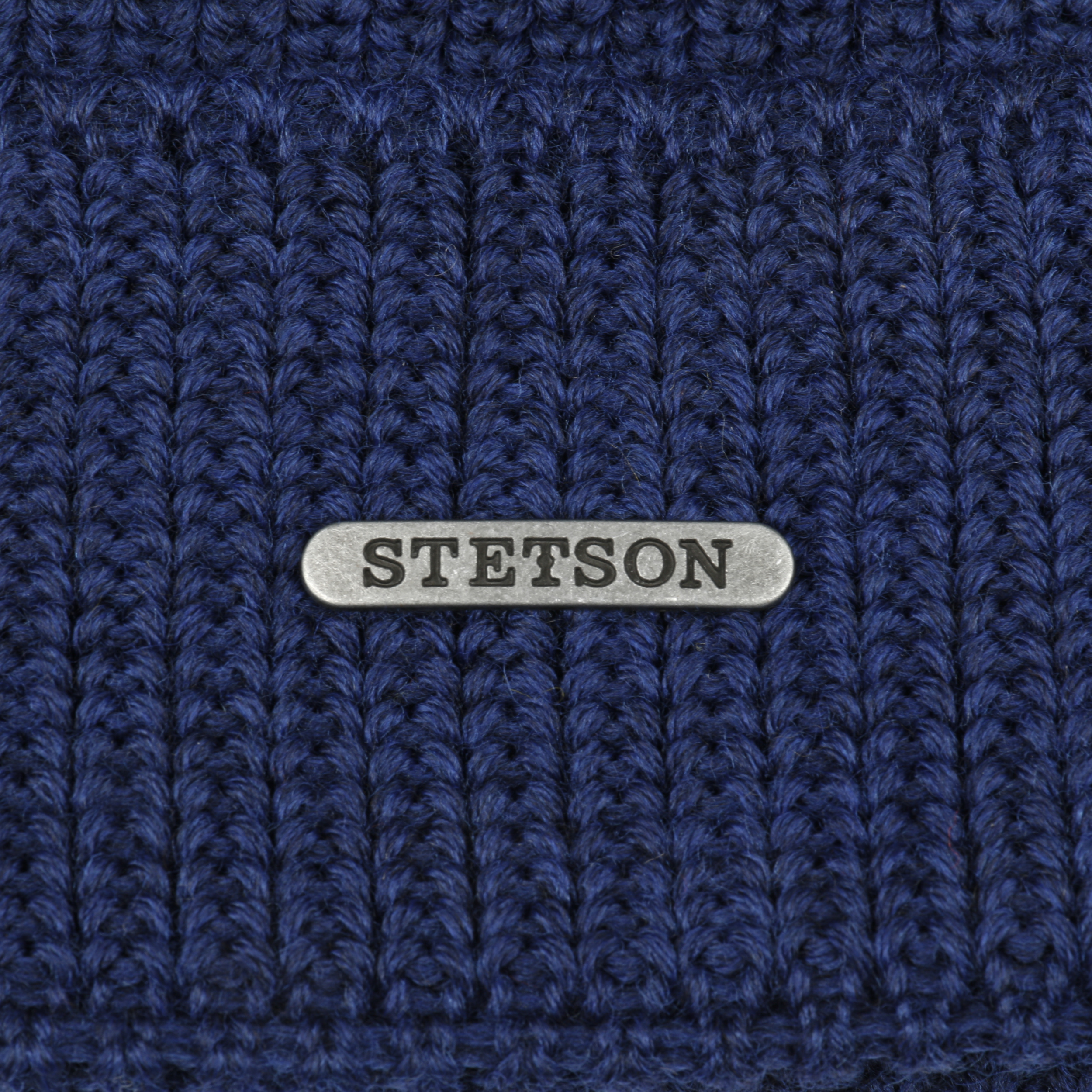 bonnet long bleu laine - Beanie Oversized WV navy par Stetson : Headict