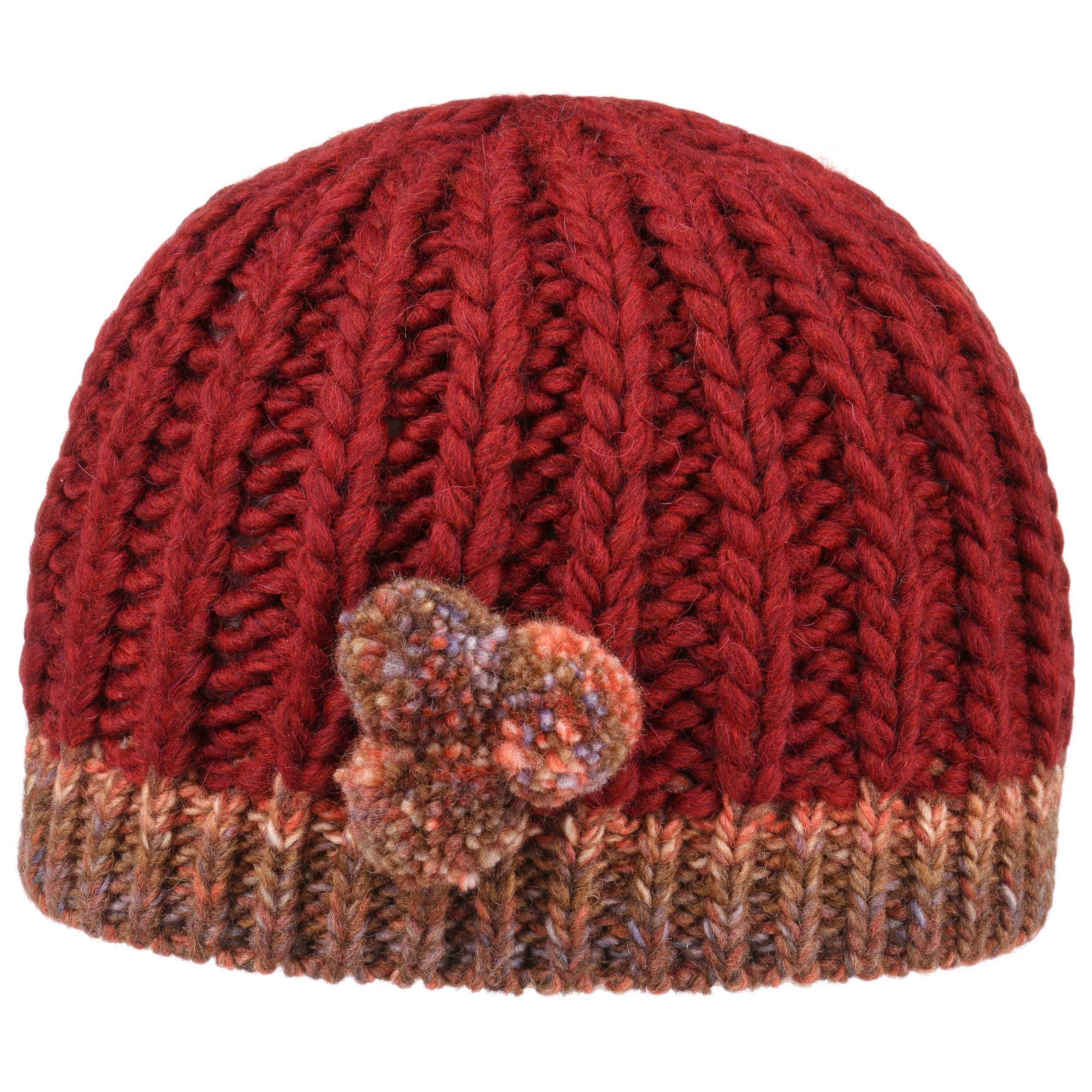 Bonnet en Tricot Mini,Pompon by Lierys , rouge foncé 3