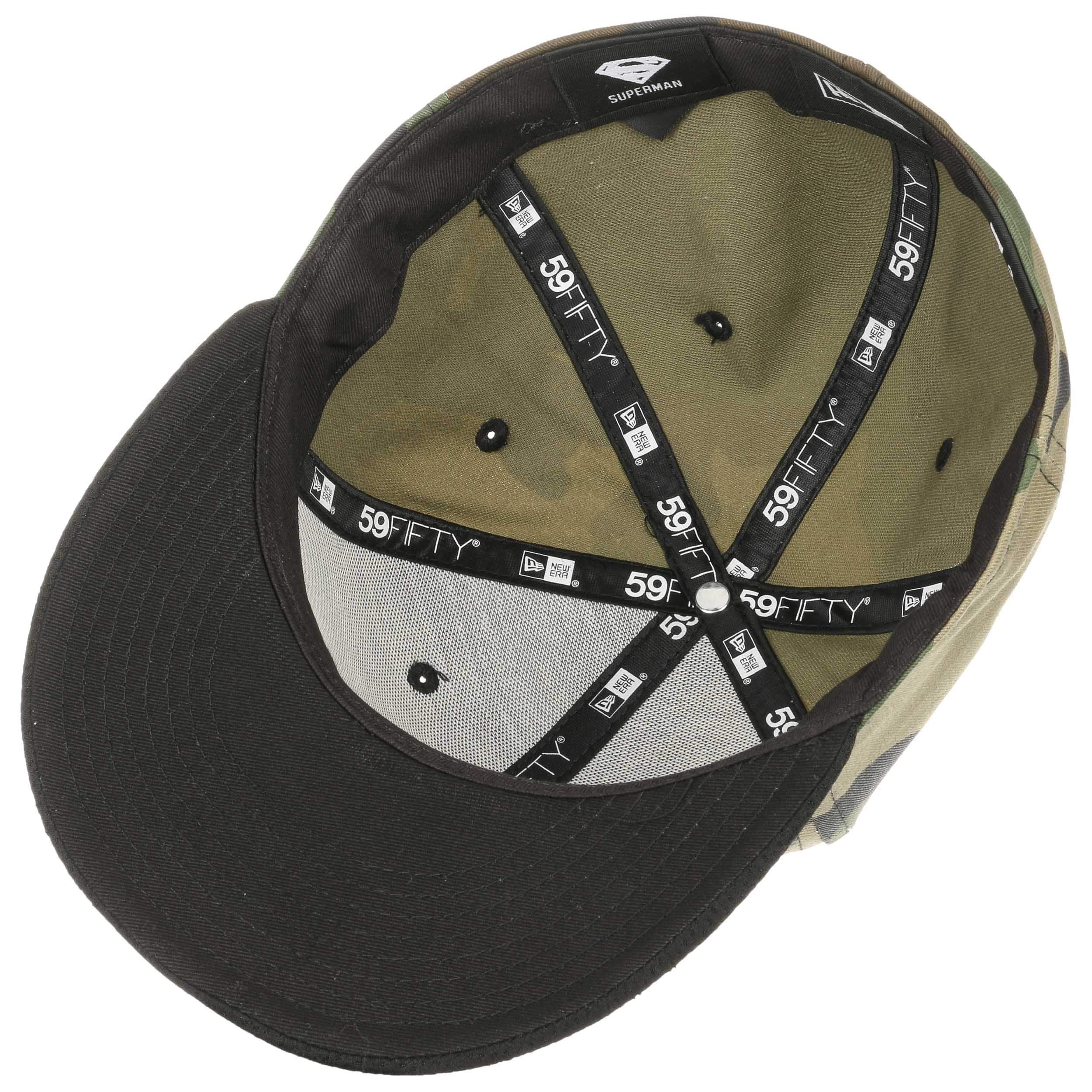 New Era Casquette ajustée avec logo Superman Justice League Noir sur noir 59Fifty, Noir