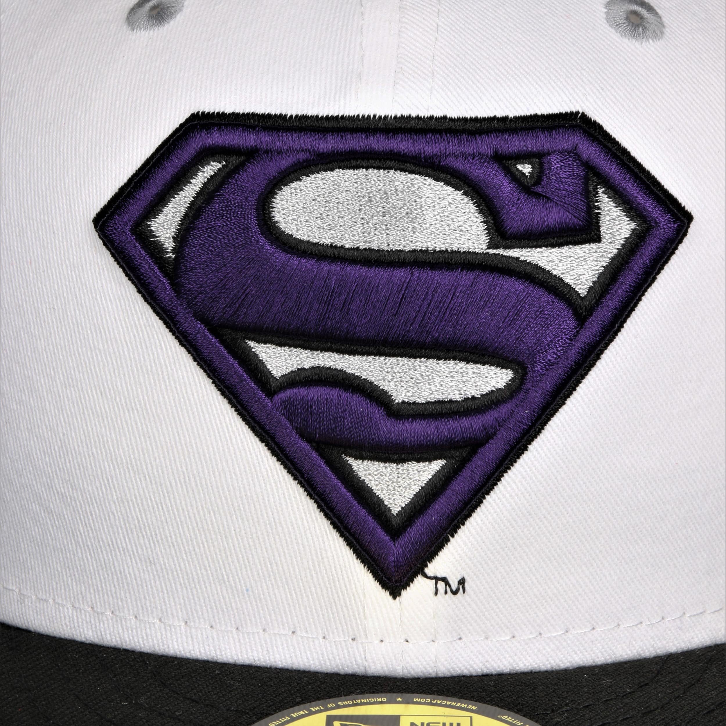 Casquette Baseball Superman New Era 59Fifty - Taille 6, Grise, RARE
