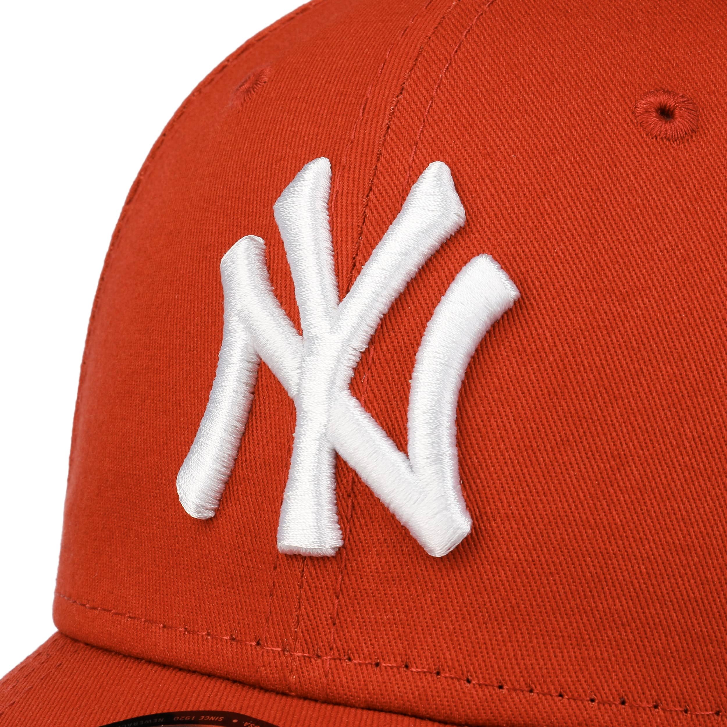 New Era 9Forty New York Yankees Femme – Casquette Orange Logo Brodé – Snapback Réglable MLB Officiel