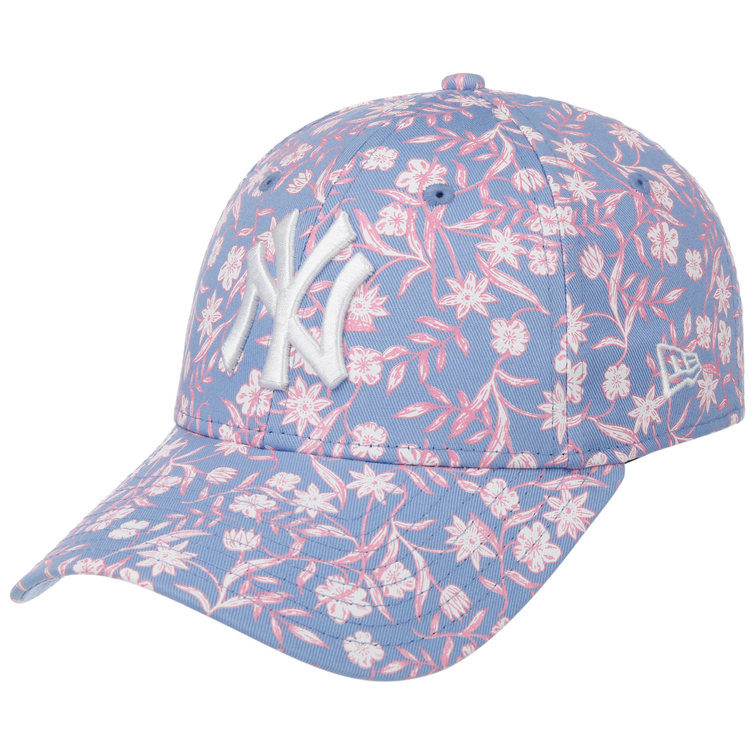 Casquette New Era 9Forty Femme Floral New York Yankees Violet - Casquette Baseball Fleurie