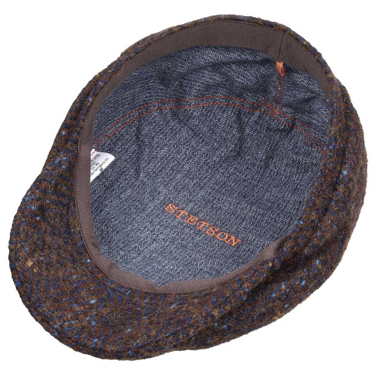 Stetson Casquette Belfast Herringbone Homme - Casquette Plate Chaude En Laine Made In EU