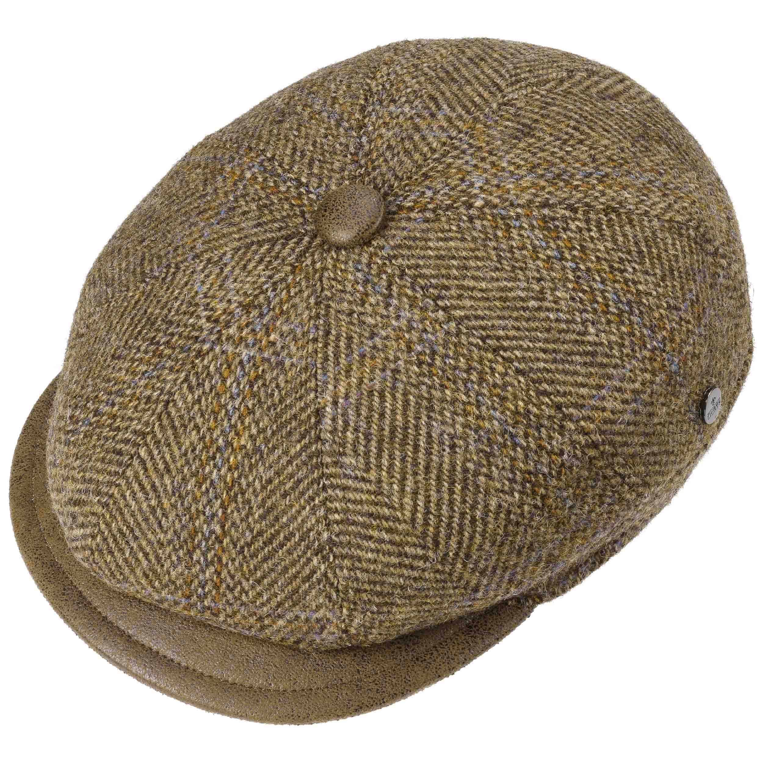 Mintgreen Bébé Casquette Plate Tweed Chevrons - Chapeau Chaud Et Stylé Pour Enfants