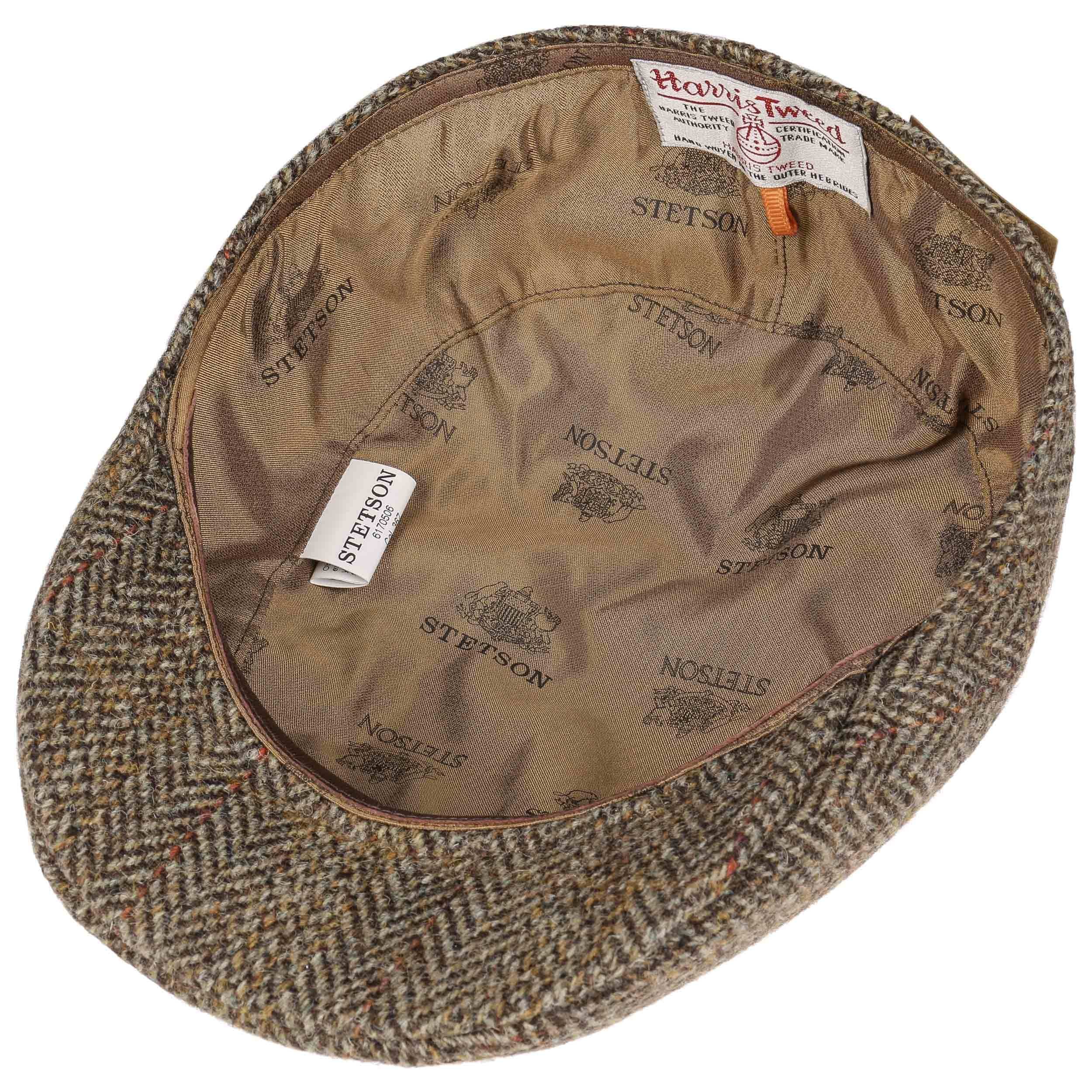 Casquette Plate En Harris Tweed - Tissu écossais En Laine - Modèle Lundale Olive/marron - Jaxon & James - 11