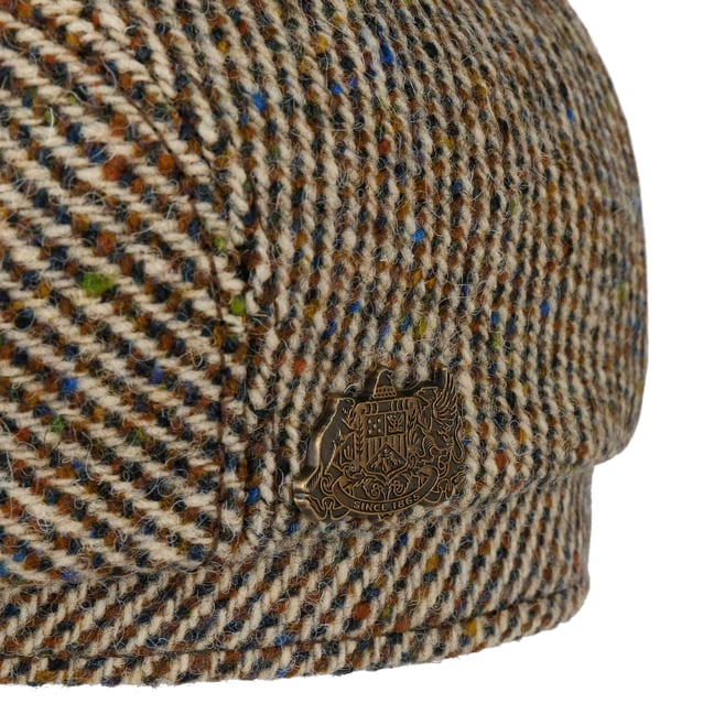 Casquette Stetson Mandeo Driver – Patchwork Laine, Coton, Lin | Visière 4,5 Cm | Doublure Coton | Fabriqué En UE