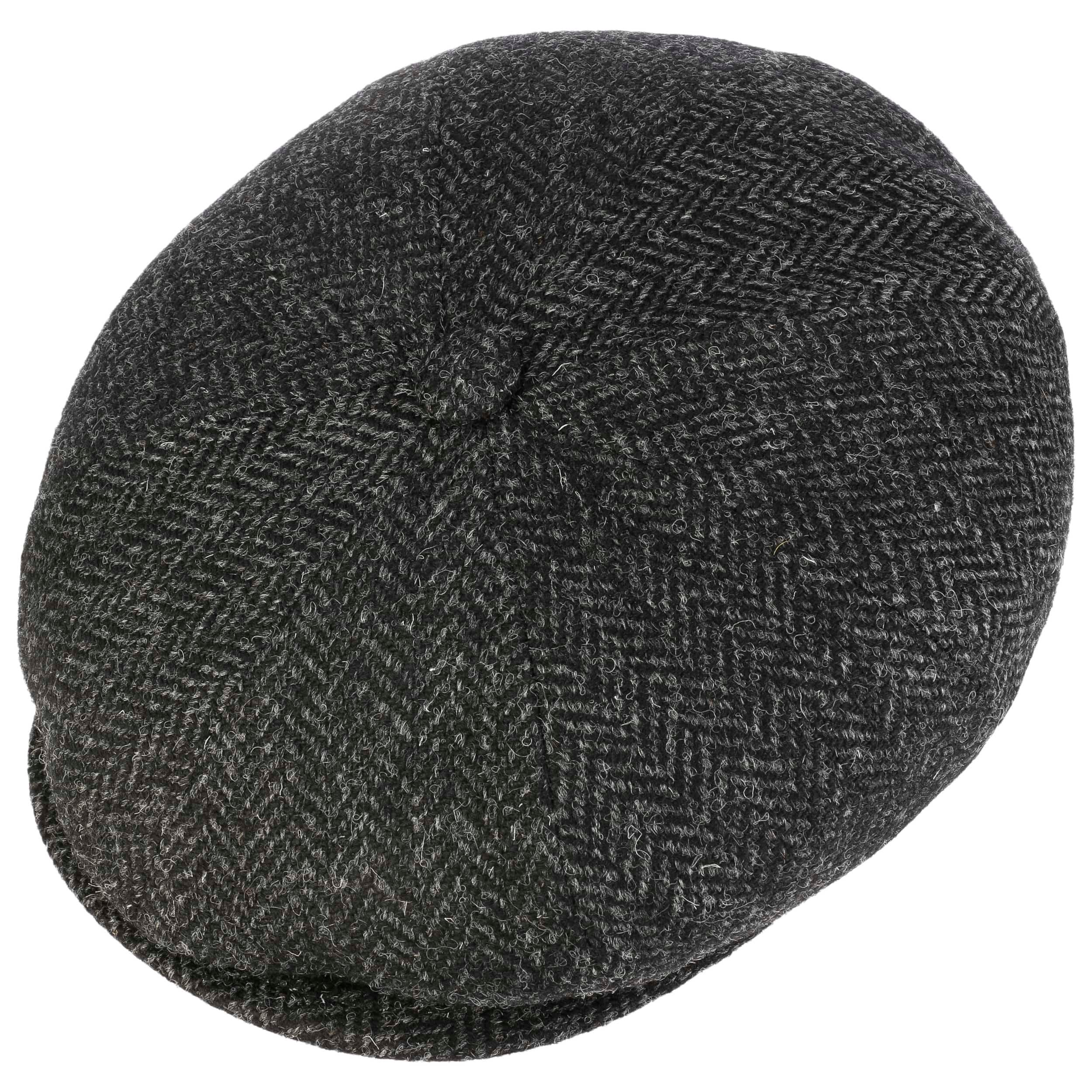 Casquette Fisherman Herringbone Noir - Taille L (58-59 Cm) - 100% Coton, Doublure Douce - Style Décontracté