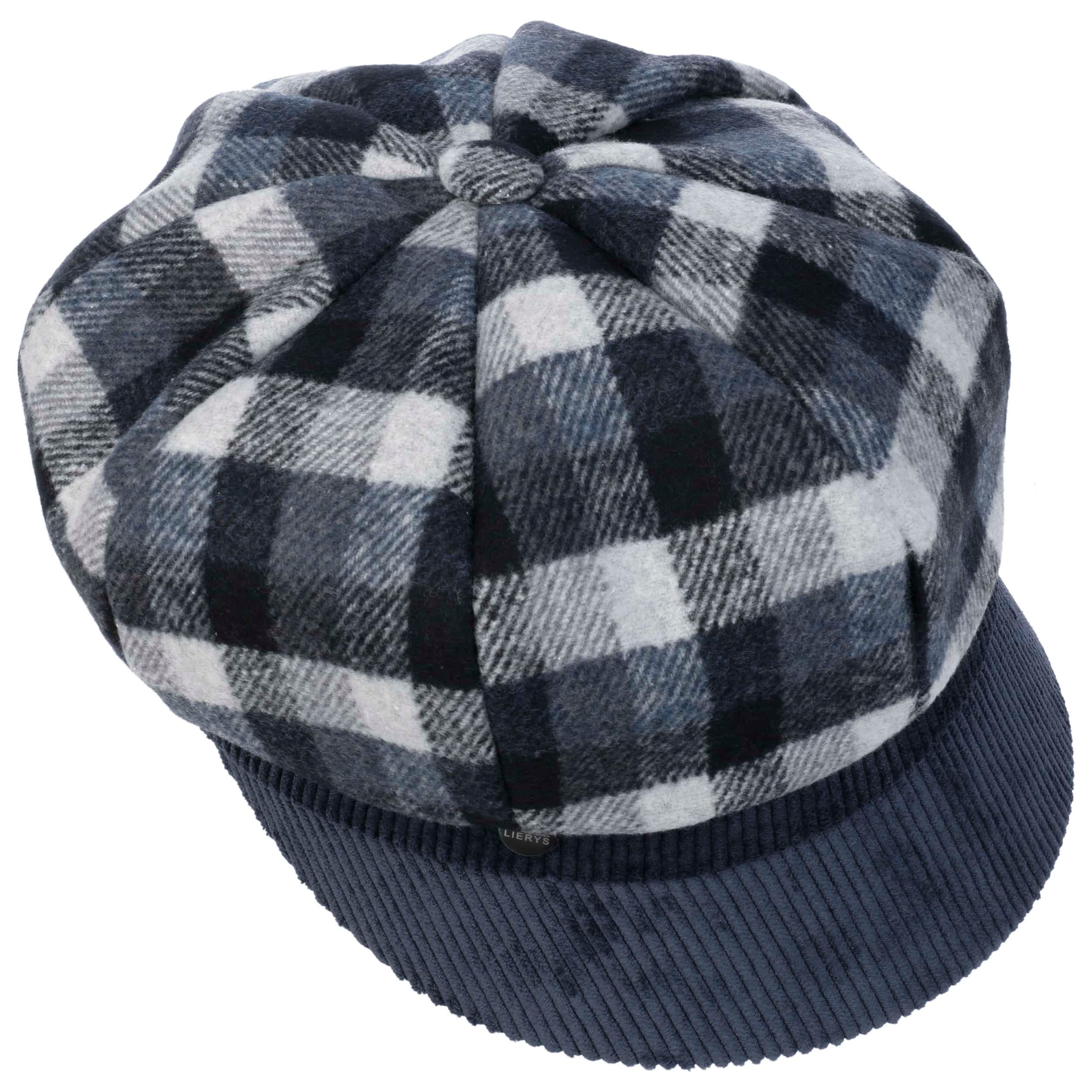 Casquette Gavroche Patchwork Femme - Laine, Doublée, Made In Italy - Taille Unique (53-59 Cm) - Style Vintage