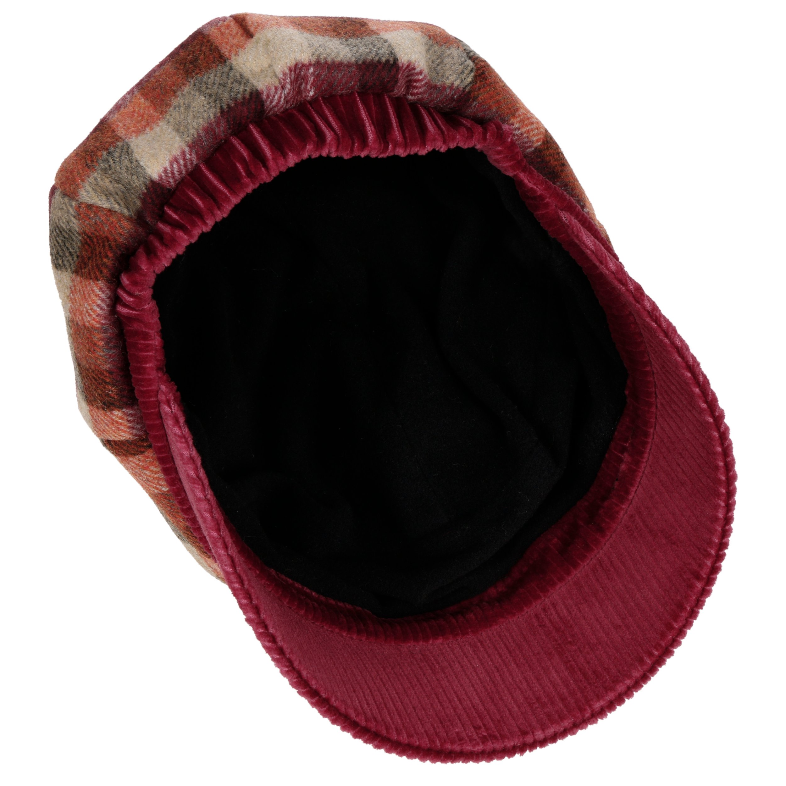 Casquette Gavroche Cosiella Patchwork Lierys - Made In Italy, Laine Chaude Avec Visière Et Doublure