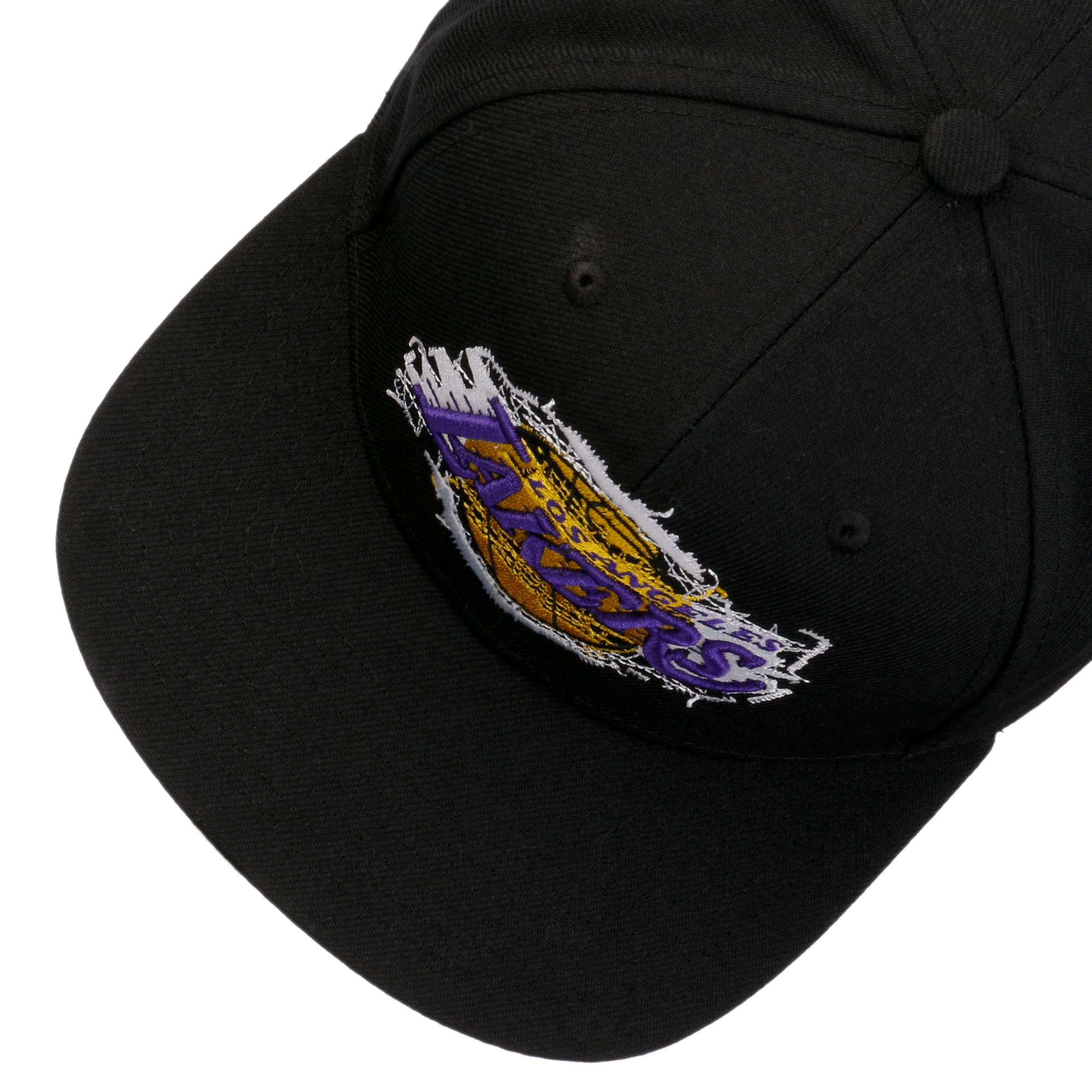 Casquette Ajustée Los Angeles Lakers Mitchell & Ness – Bleu Bébé, Taille 7 1/4