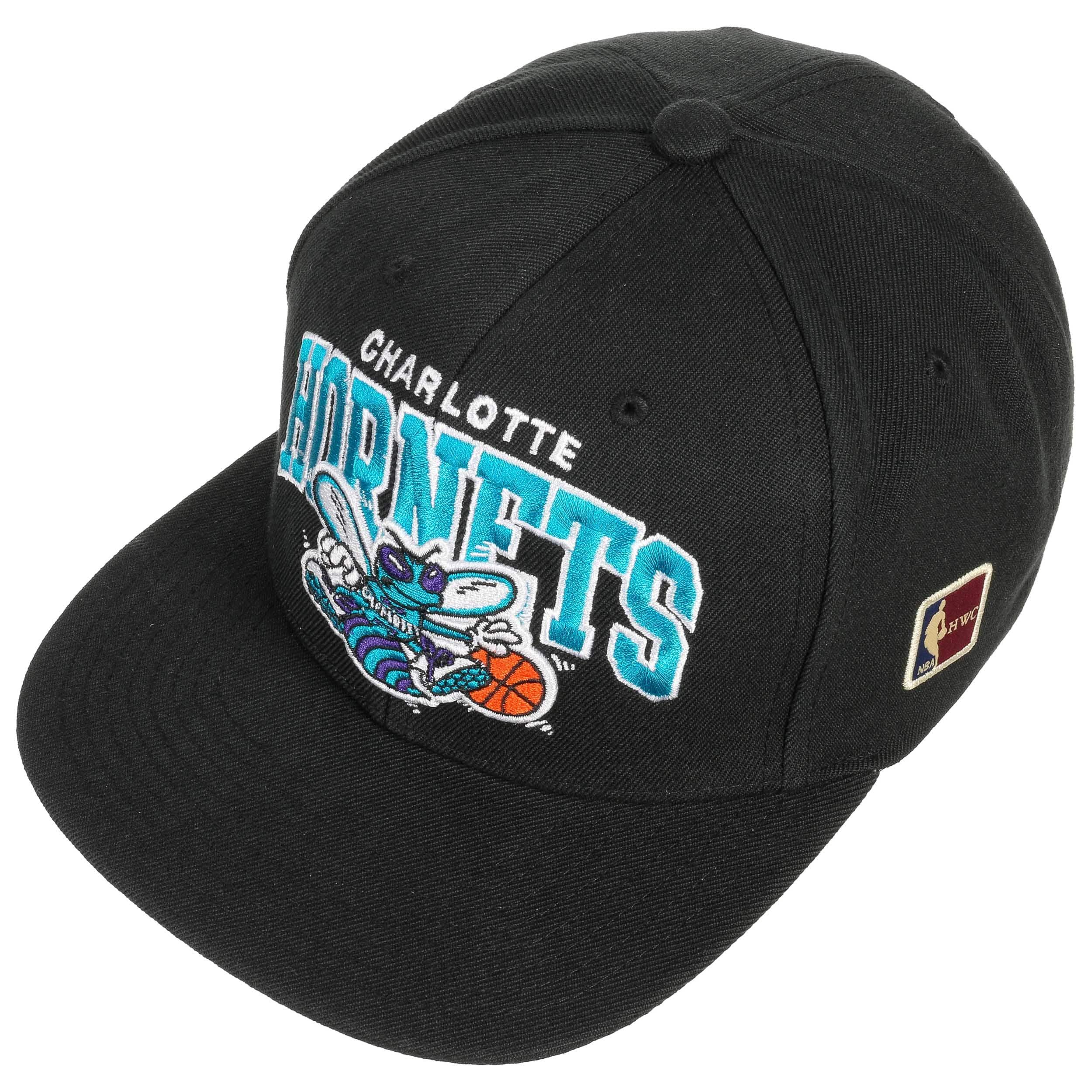 Casquette Baseball Mitchell & Ness – Charlotte Hornets – Bleu Logo Brodé – Taille Unique