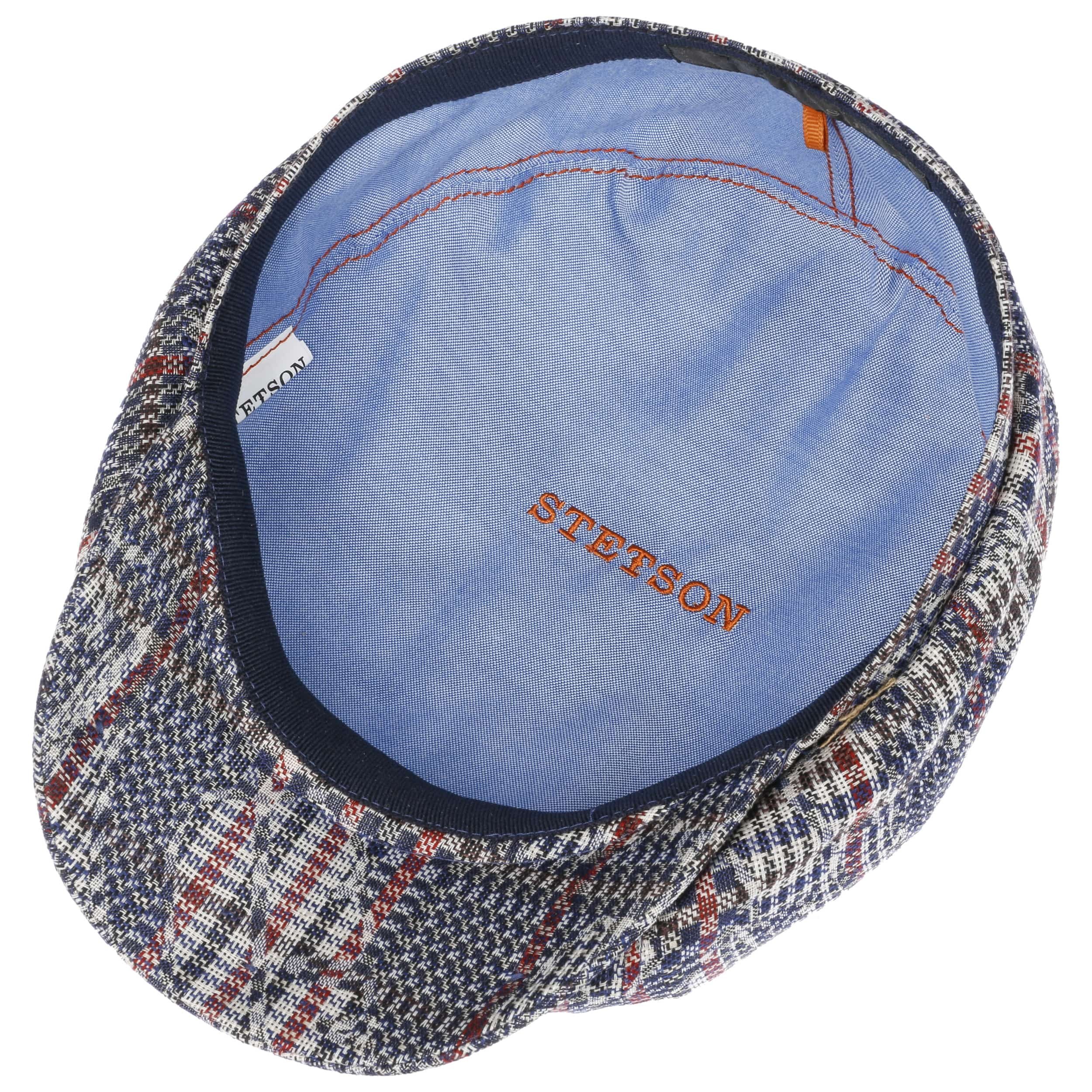 Casquette Plate Stetson Hatteras Pour Homme - Patchwork Laine - Visière 6 Cm - Doublure Coton - Fabriqué En UE