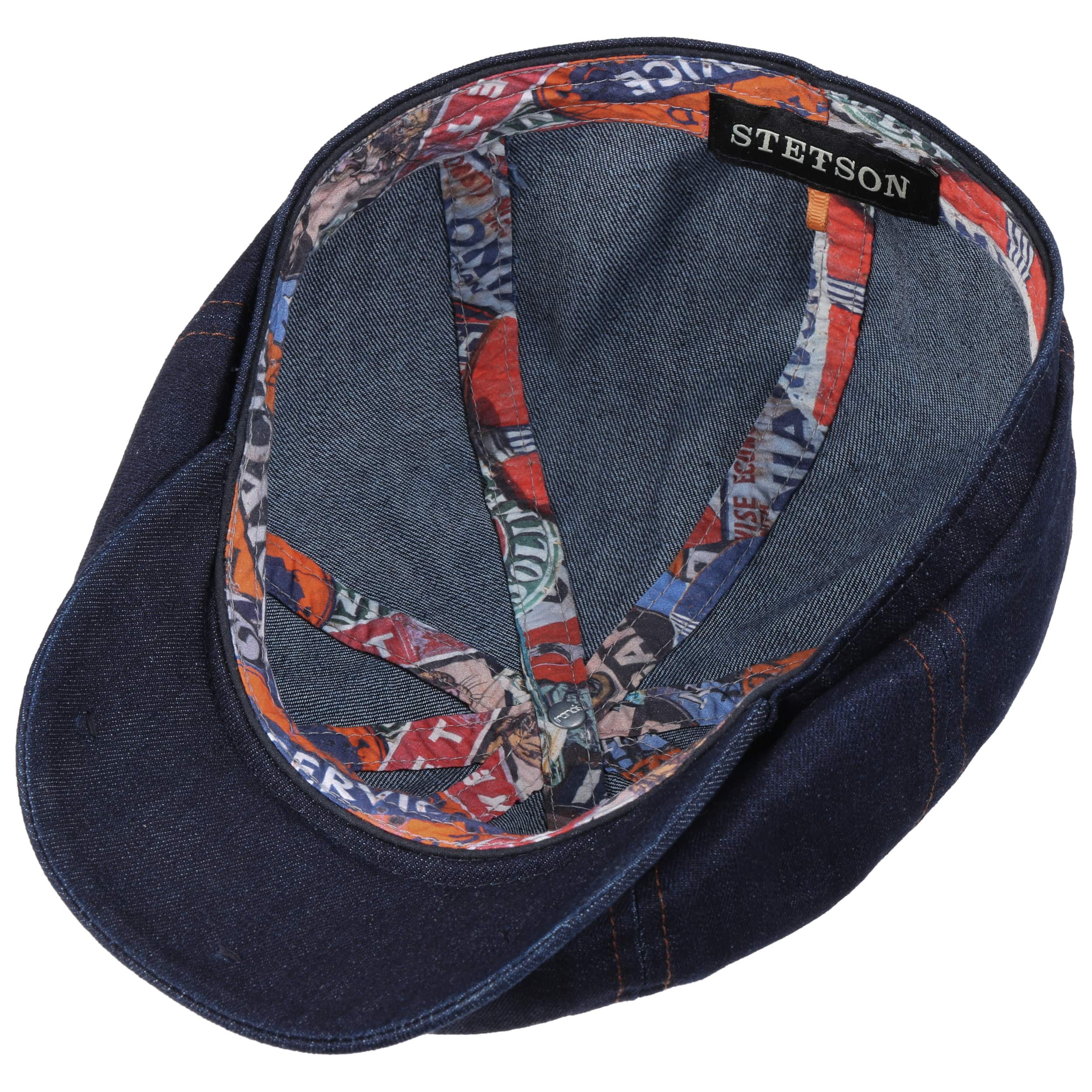 Stetson Hatteras Denim Garage Casquette Plate Pour Homme Avec