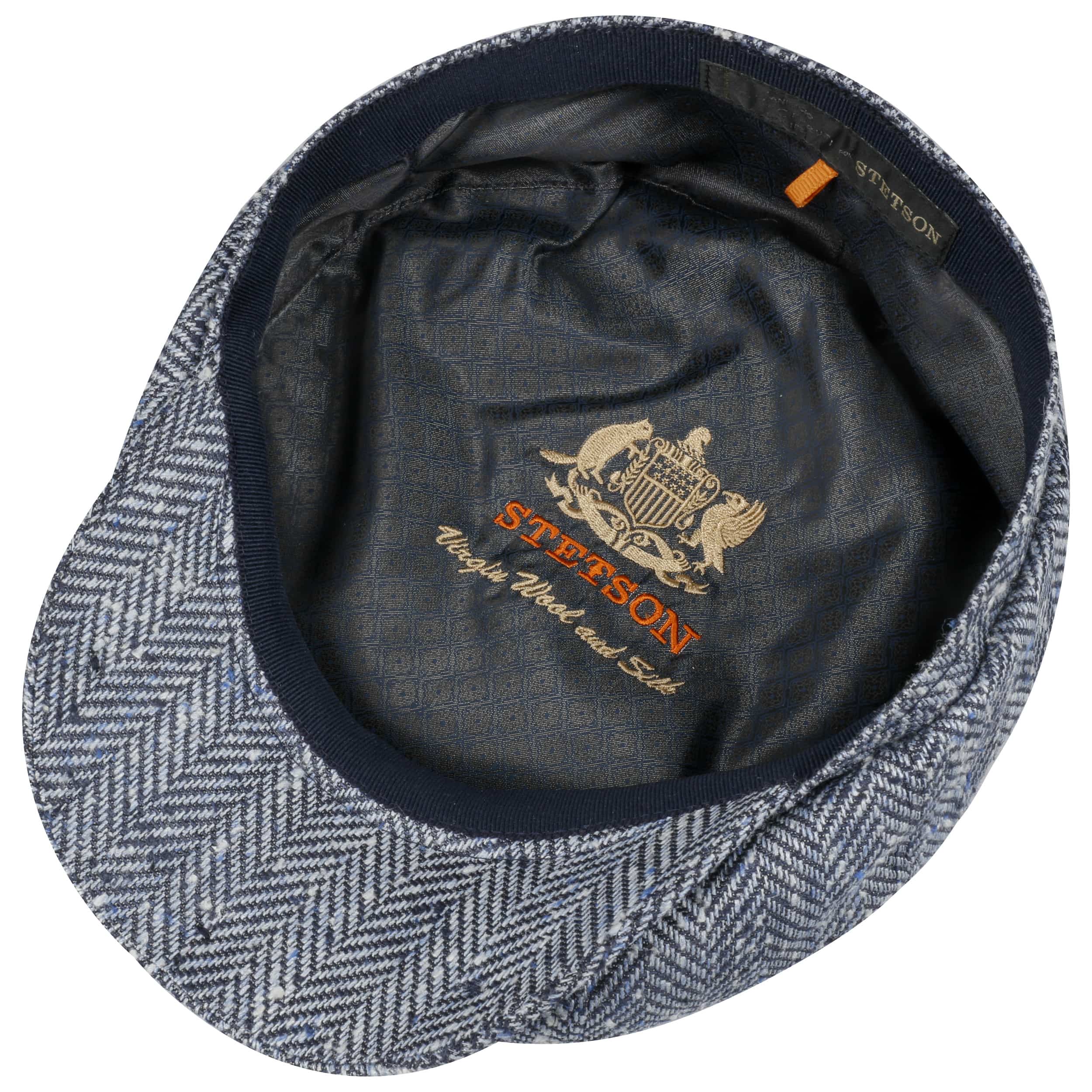 Stetson Gorra Wool Silk Check Hombre - Made In Germany De Seda