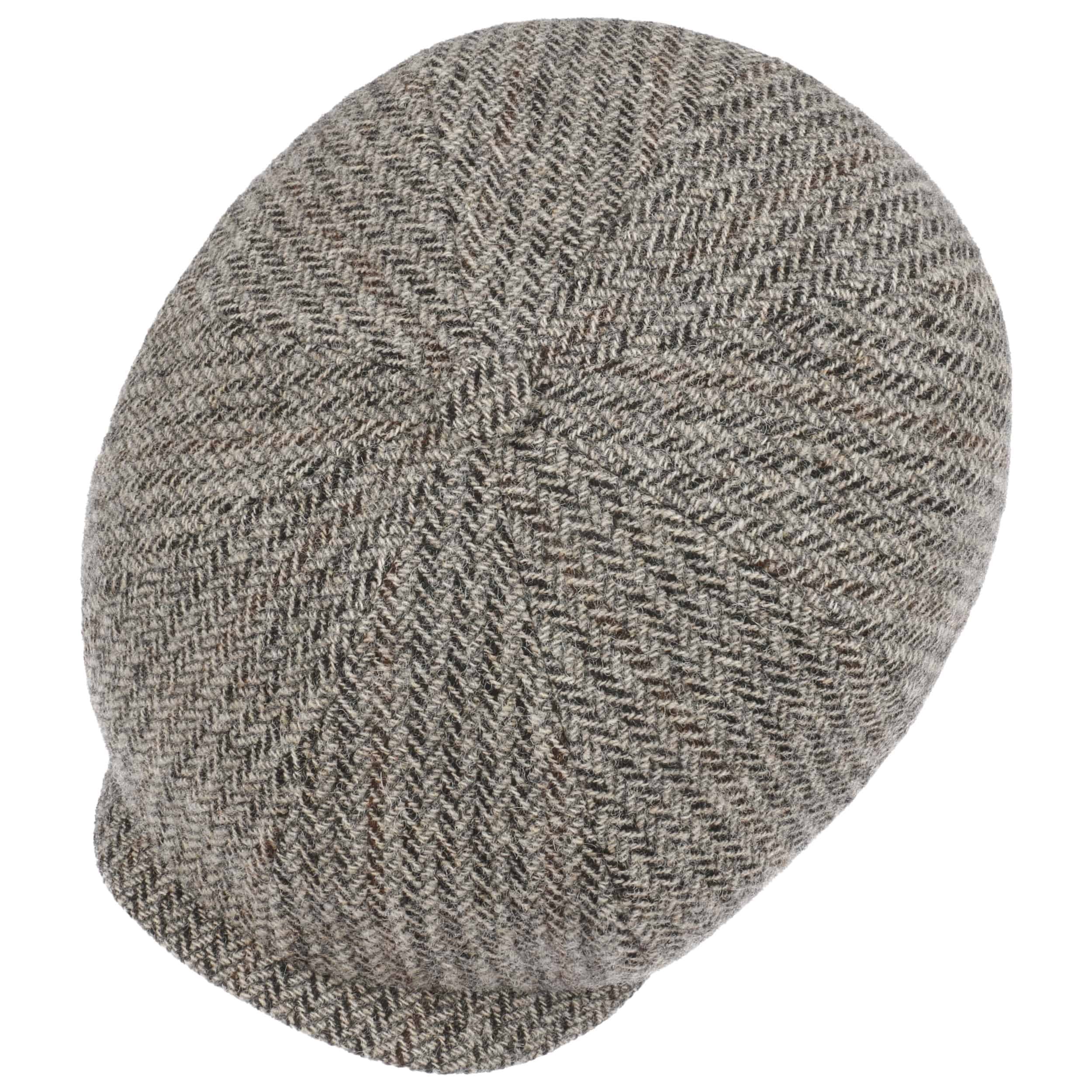 Gorra Stetson Hatteras Herringbone - Lana Virgen, Forro De Algodón, Visera 5.5 Cm, Estilo Newsboy, Hecha En UE